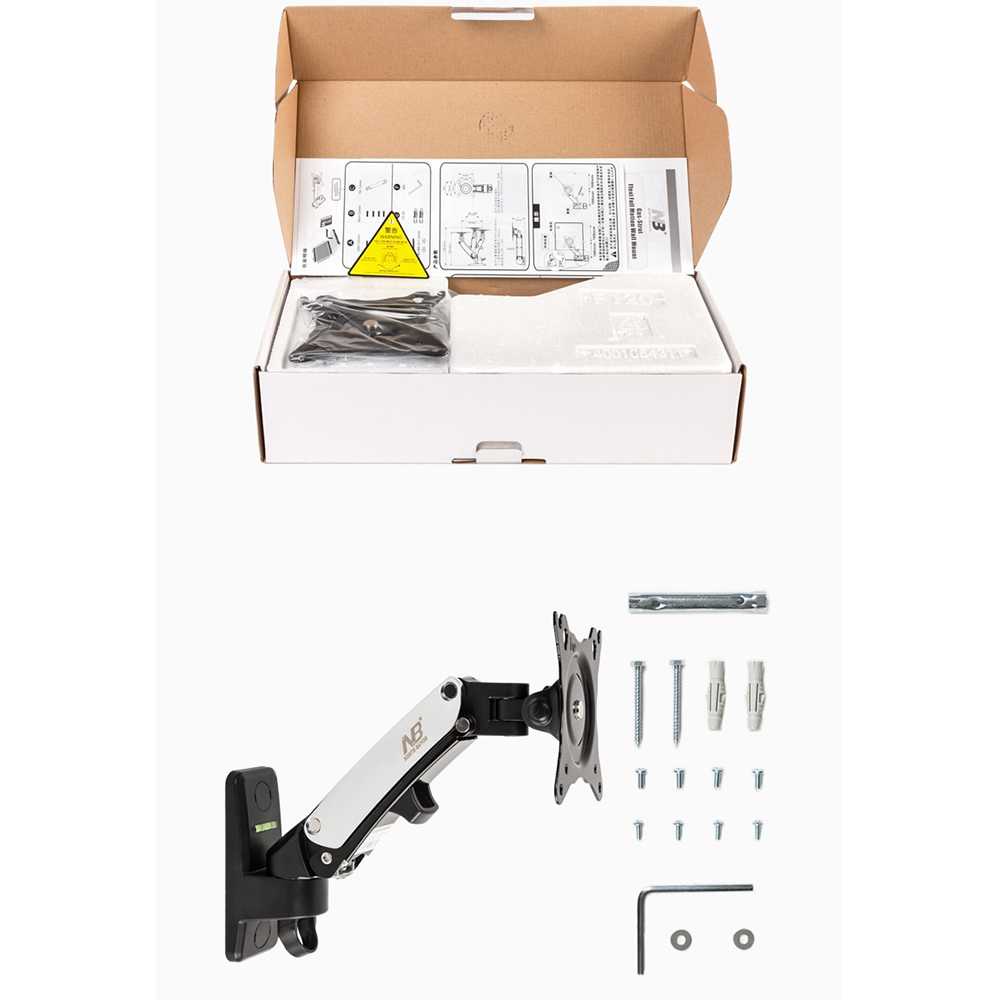 IDN TECH - Universal Monitor Arm Wall Mount Bracket Vesa Mount 17-27 Inch NB-F120