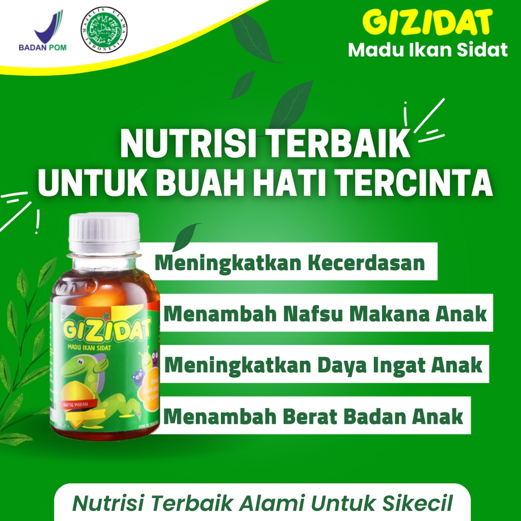 ORIGINAL Gizidat Madu Gemuk Anak - Madu Penambah Nafsu Makan Anak Tingkatkan Daya Tahan Tubuh