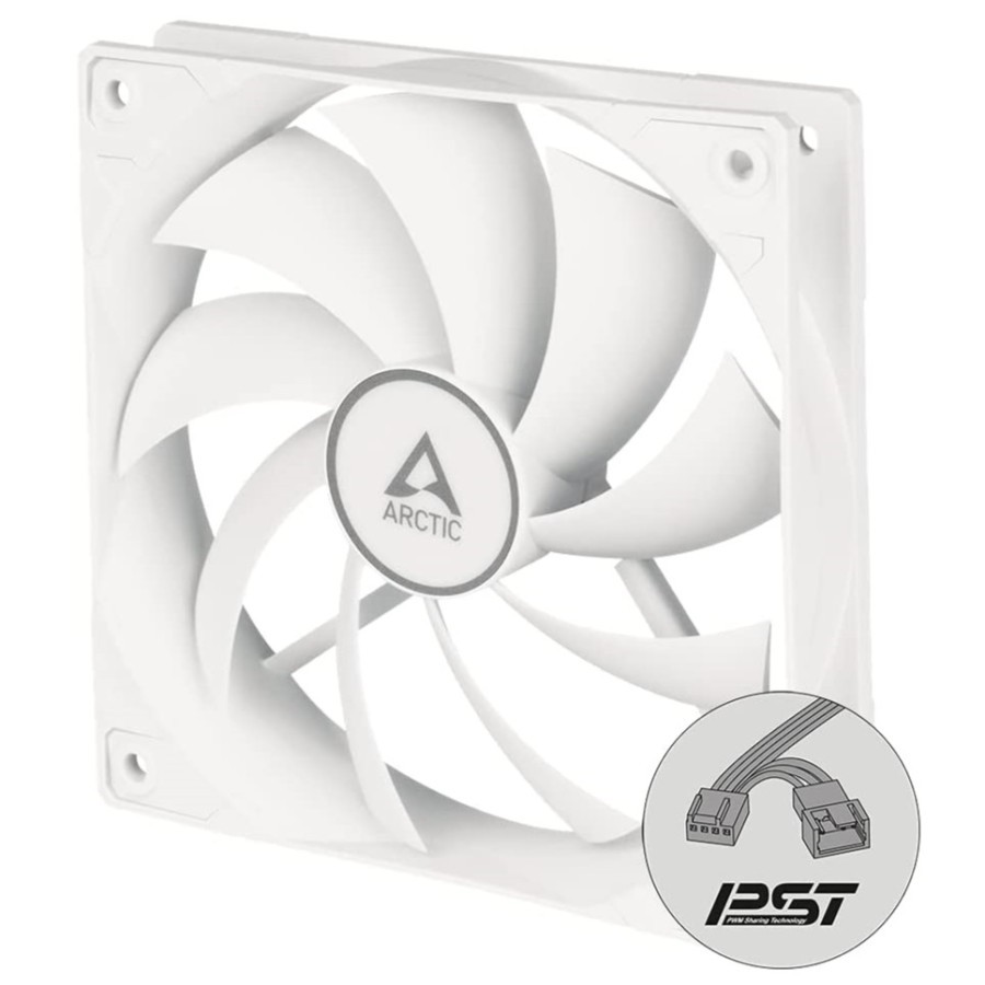 Arctic F12 Pwm Pst Single Pack White White 120mm Case Fan Casing Shopee Indonesia