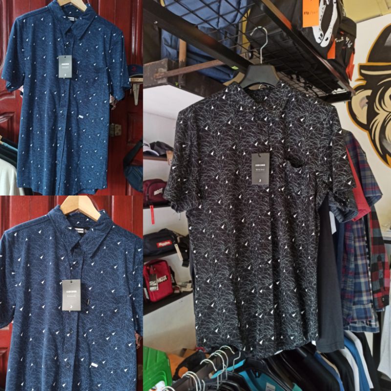 Kemeja 3Second Hitam dan Biru Original