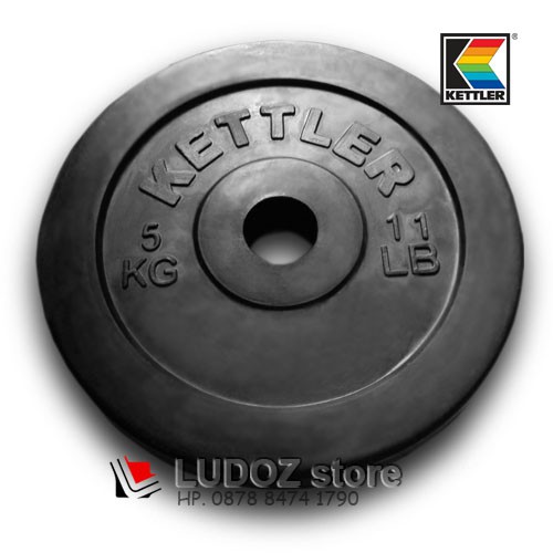 KETTLER 5 Kg Plat Beban karet Dumbell Rubber Plate Barbell 5kg