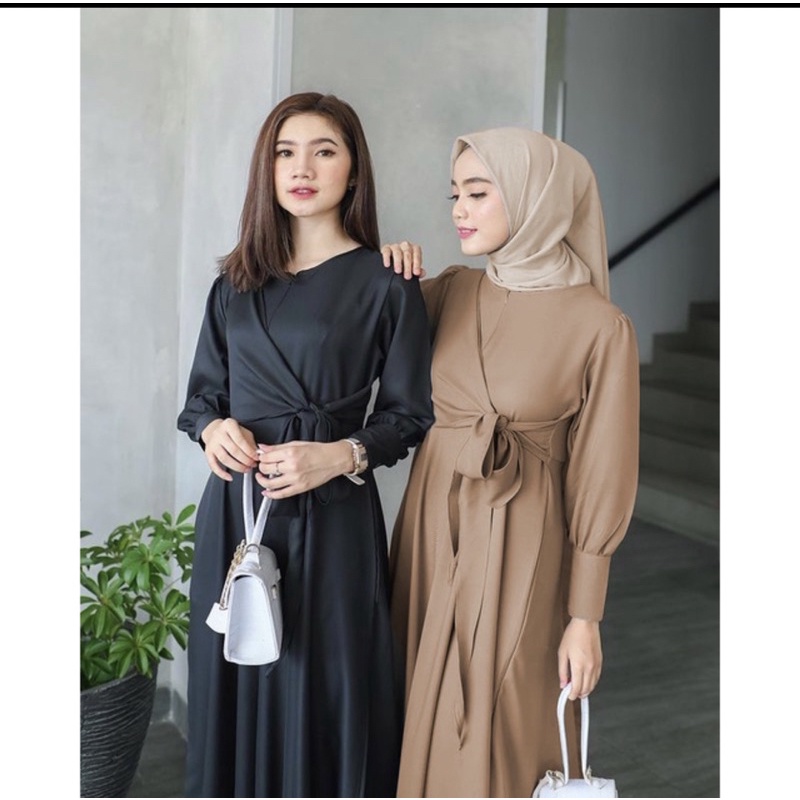 zura dreess | Dreess crepe | DRESS RAYA | Drees remaja | MIDI DRESS