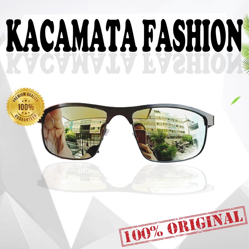 Kacamata hitam pria wanita kacamata fashion Retro Mirror Sunglasses