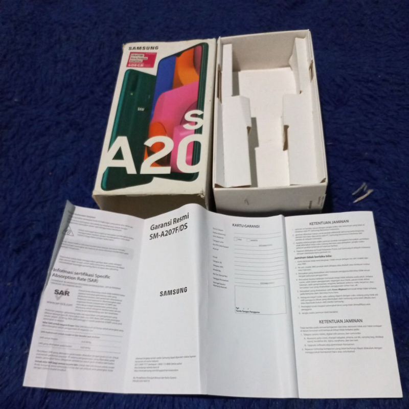 DUS BOX / KOTAK HP ORI SAMSUNG A20S ORI 100%