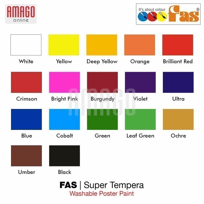 FAS - SUPER TEMPERA WASHABLE POSTER PAINT - 250 ml - VIOLET