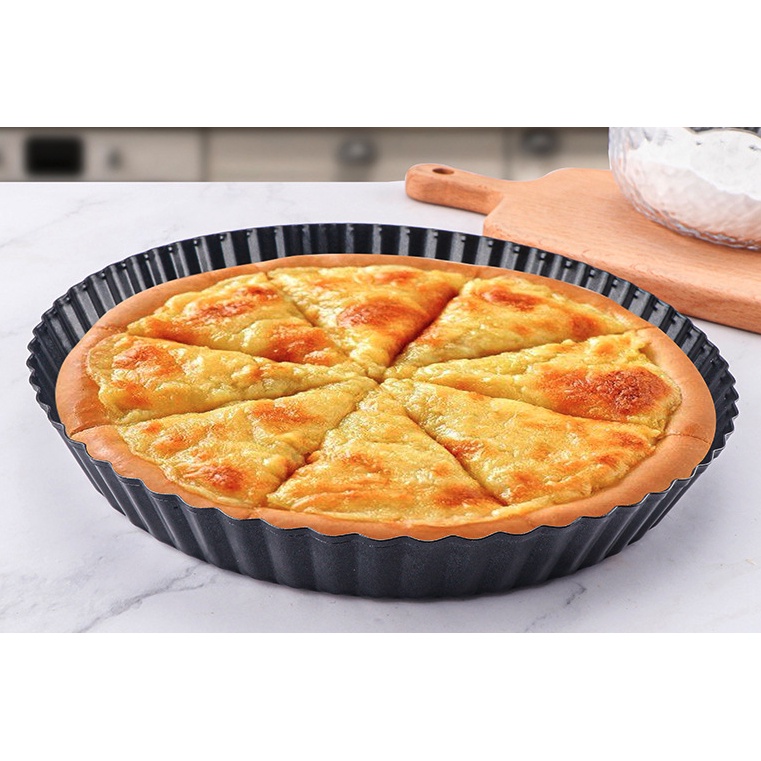 Premium Baking Tray Loyang Tart Pie Kue Pizza Anti Lengket High Carbon Steel