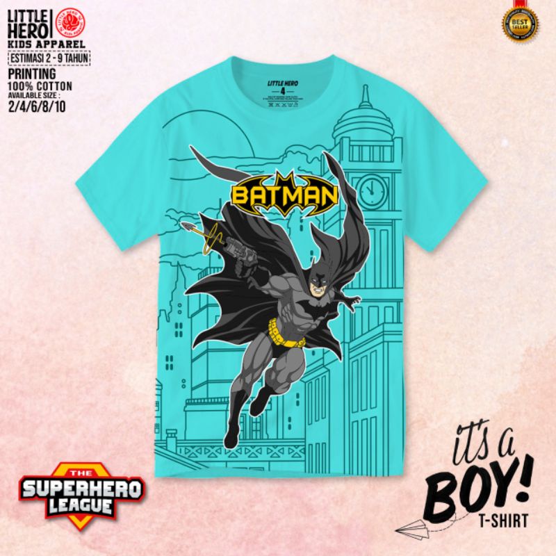 LINK Grosir Kaos Anak Superhero League By LITTLE HERO 2-9 Tahun