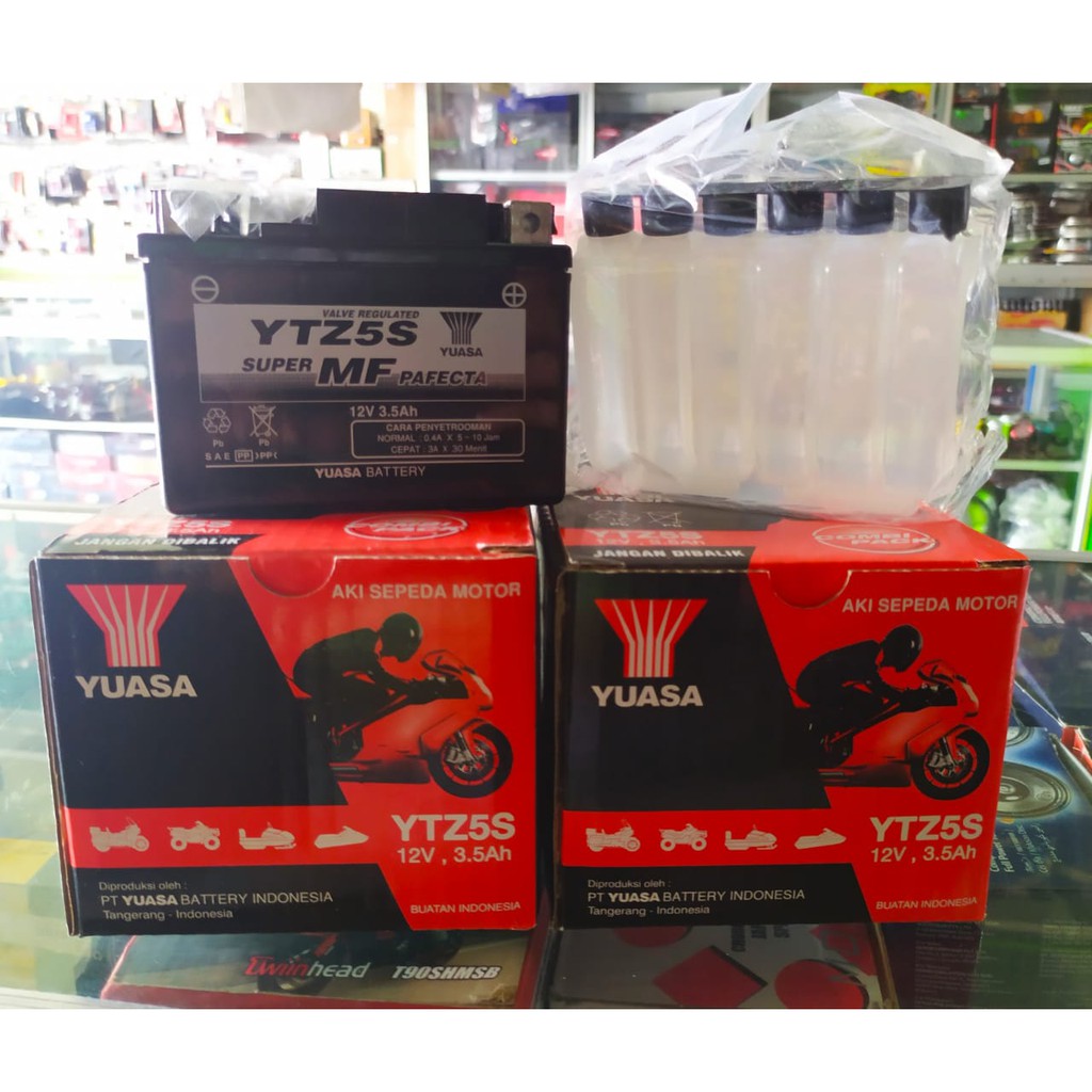 Jual Aki Motor Yuasa YTZ5S 3,5Ah Kering GTZ5S Original Honda Beat Scopy
