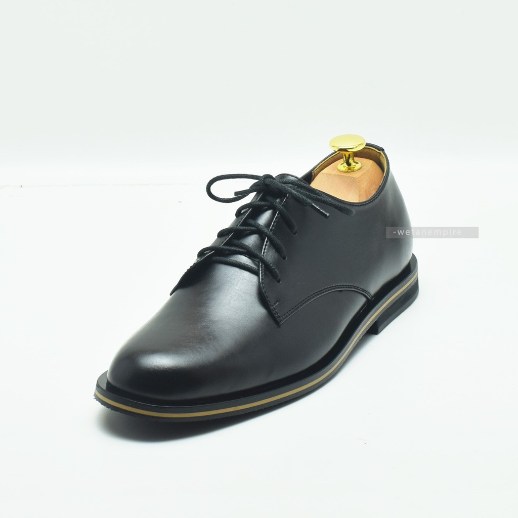 Sepatu Pantofel Pentopel Formal Kerja Pria Derby Shoes Hitam Tan Ukuran Jumbo Besar Jayakarta 2