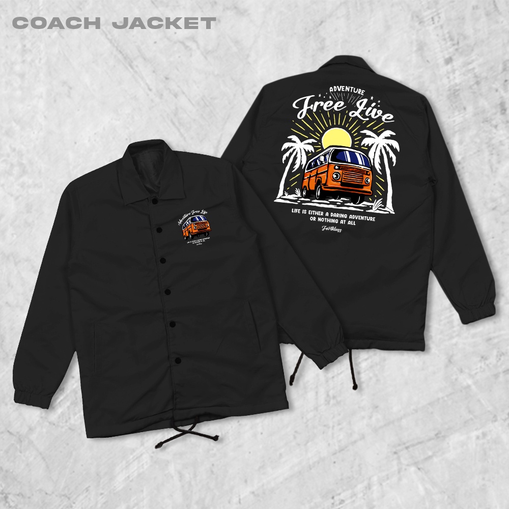 Fortglass Vanture Coach Jaket Pria Outwear Unisex Parasut