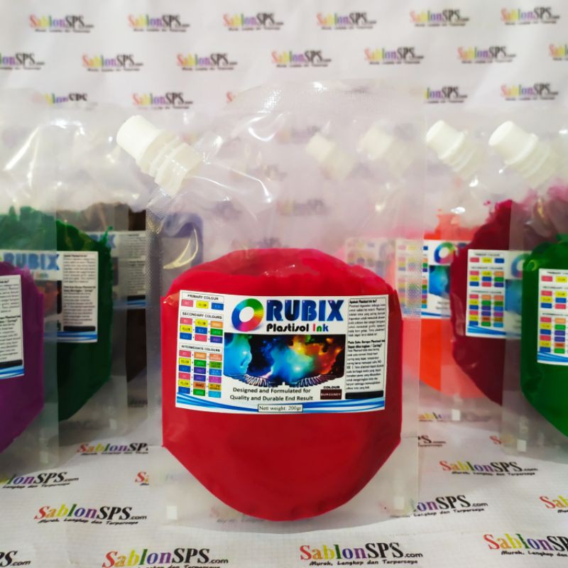 TINTA SABLON PLASTISOL RUBIX BURGUNDY 200GR