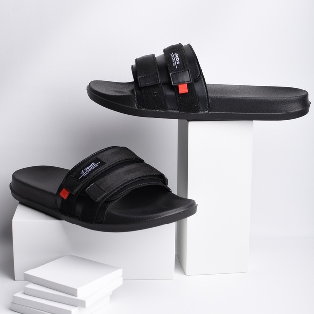 Geta Full Black | Sandal EVA Ringan Slop Santai Simple Pria Men Sendal Footwear | FORIND x Volve