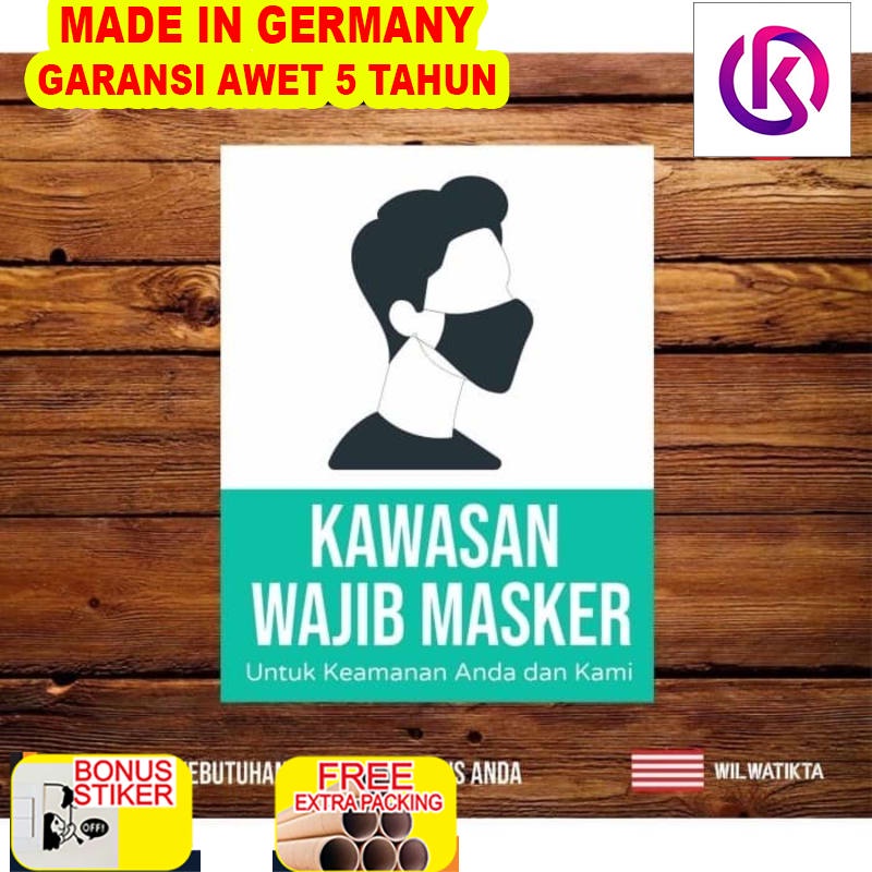 

Murah Stiker Sign Wajib Masker Covid 19 - SF-1
