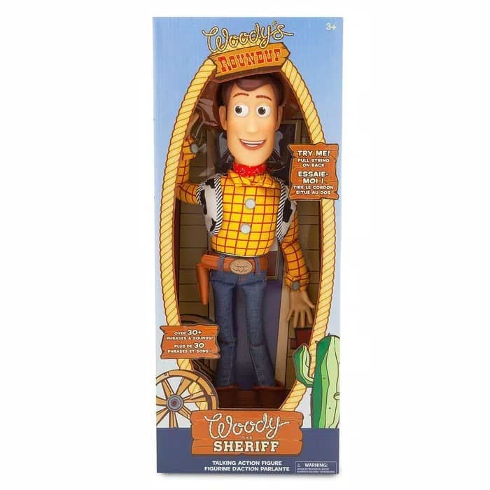 MAINAN ACTION FIGURE MAF1107 WOODY TOY STORY TALKING ORIGINAL DISNEY STORE