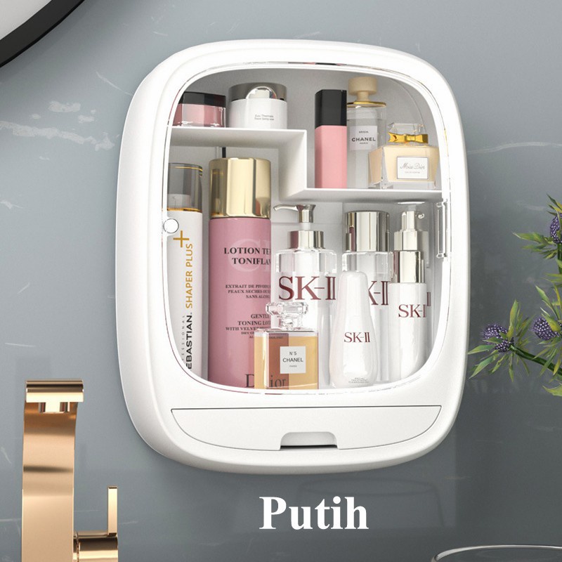 GROSIR KOSMETIK EXPORT Rak Kosmetik Dinding Rak Organizer Kosmetik Gantung Oval Rak Make Up Rak Kosm