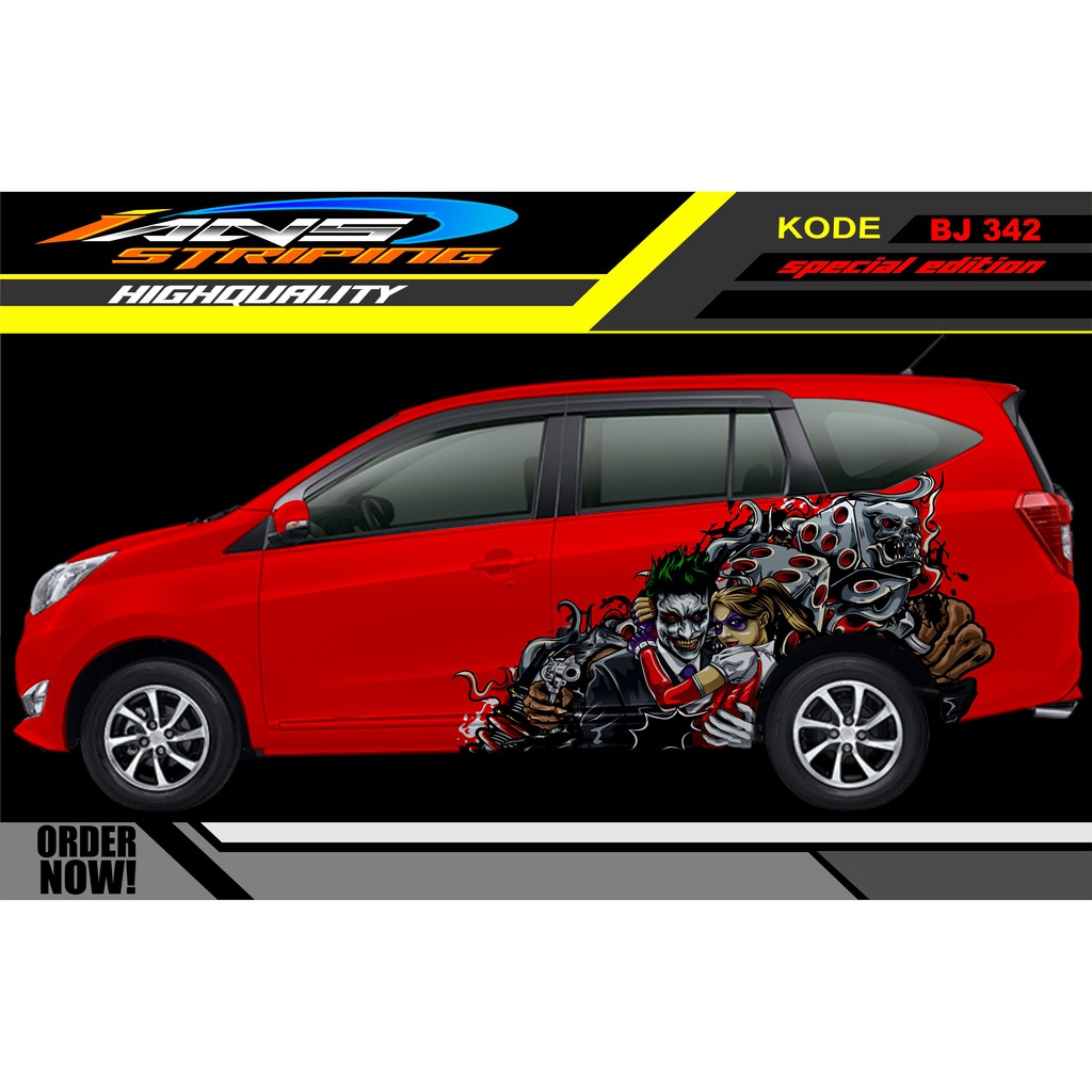 STICKER MOBIL SIGRA / STICKER MOBIL CALYA / STIKER MOBIL KARTUN / DECAL STICKER MOBIL JOKER