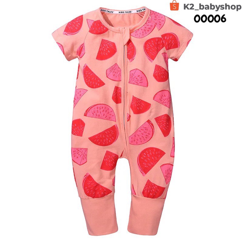 BABY K2 - BABY SHORT SLEEVE ZIPPYSUIT MOTIF SEMANGKA KODE 00006