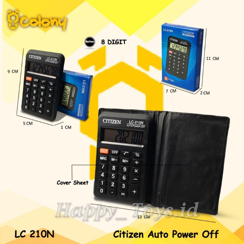 

Citizen CT-210N Kalkulator Calculator Calkulator Kakulator Digital Dagang Sekolah Kantor 8 Digit Matematika Berhitung Belajar Alat Tulis Murah Bagus Awet Mini Saku Kecil Asli Ori Original