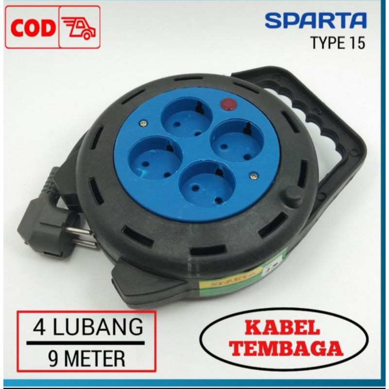 Box Kabel/ Kabel Roll Tipe 15 Lampu 9 Meter Sparta