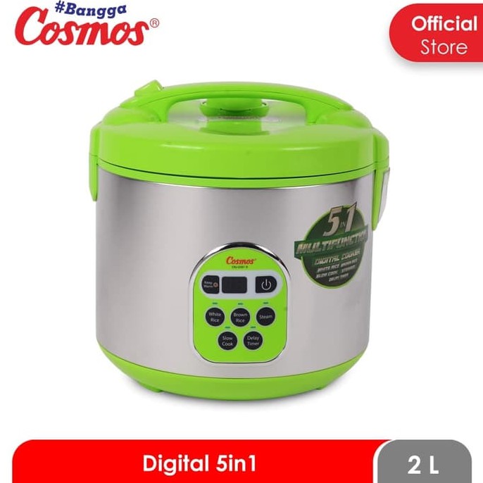 Cosmos CRJ2301D Rice Cooker Digital / Slow Cooker Digital 2 Liter 5 in 1