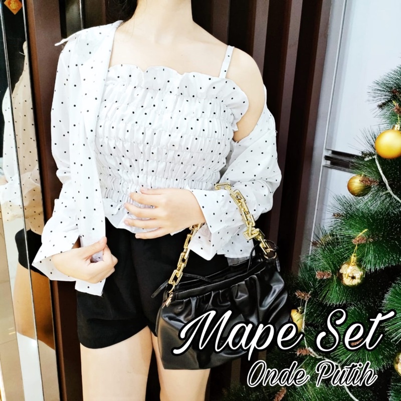 BEFAST - ZRD OOTD Wanita Setelan IRENE / MAPE SET ONDE / Set Kekinian Wanita / Set Daleman Tanktop+Luaran Kemeja Lengan Panjang / Stelan OOTD Wanita Terbaru / Fashion Wanita Remaja / Set Hangout / Set Ala Style Korean