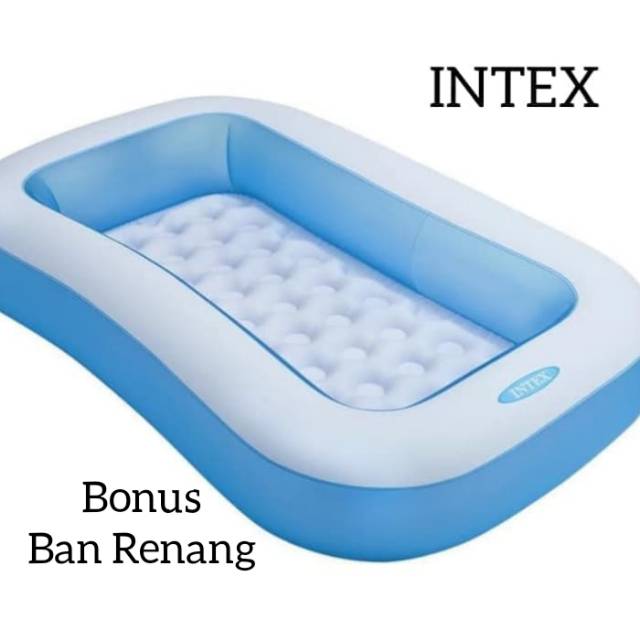 INTEX Kolam Renang Anak Murah - Bak Mandi Air Pompa Angin Bola Persegi