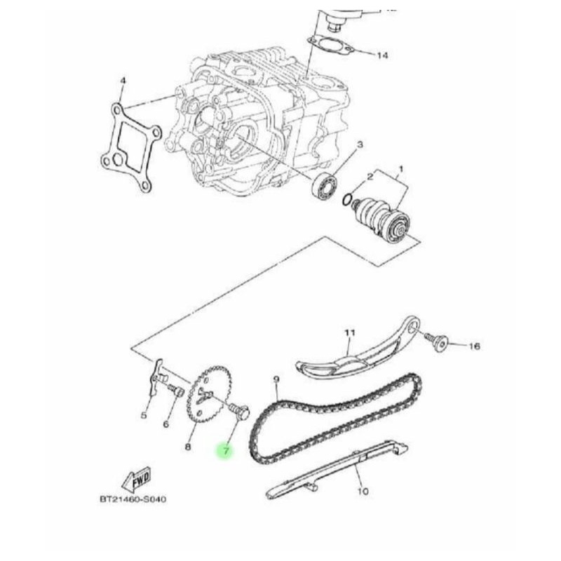 BAUT GIR GIGI SENTRIK MIO M3 SOUL GT 125 FINO 125 ASLI ORI YAMAHA 90105 07801