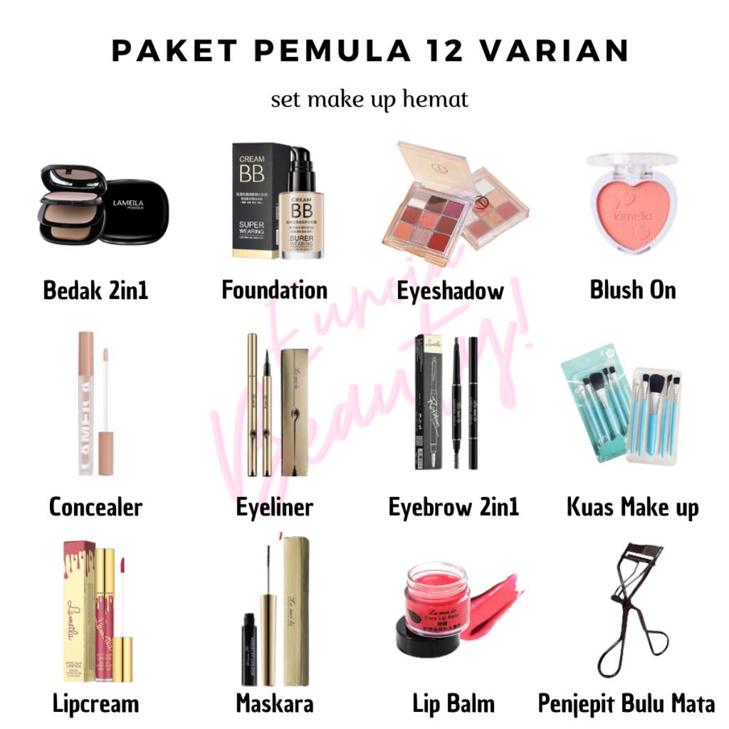Paket Alat Make Up Pemula Lengkap Murah 12 Item - Koleksi Lengkap untuk Tampilan Menakjubkan / paket