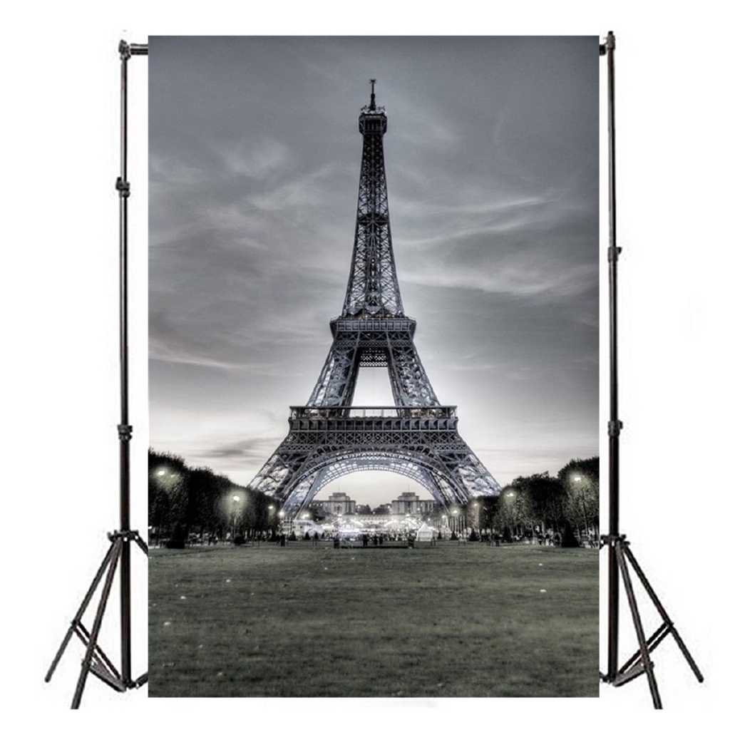 Baru Latar Belakang Studio Foto Motif Pemandangan Menara Eiffel Paris Ukuran 5x7ft
