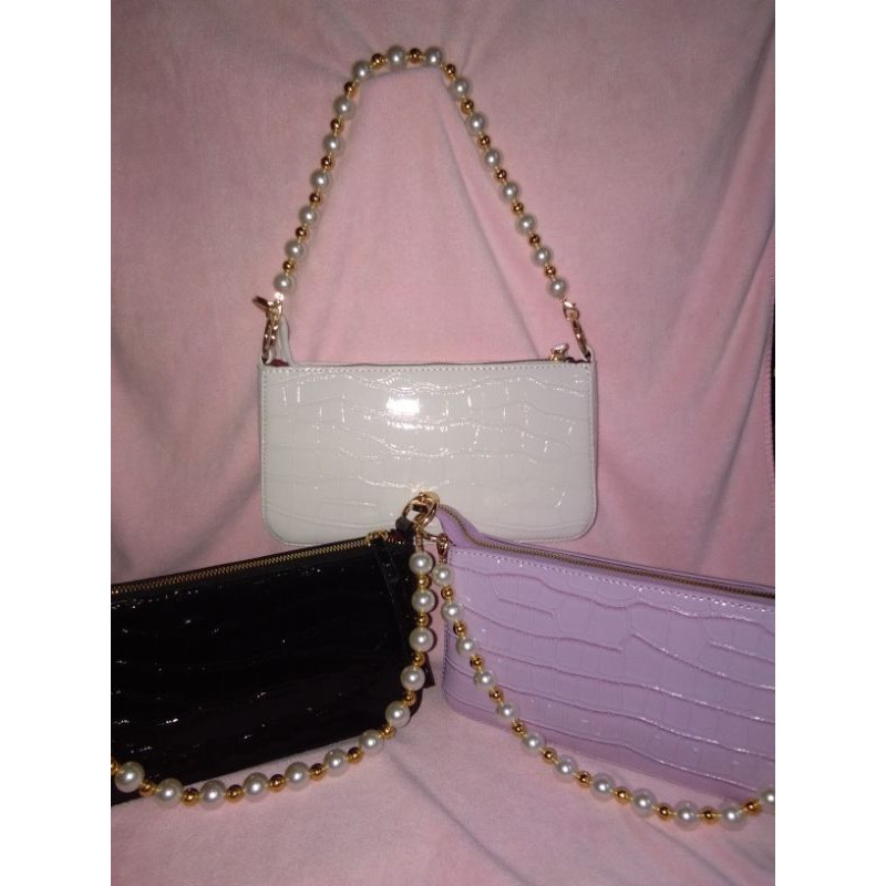 tas vintage croco glossy