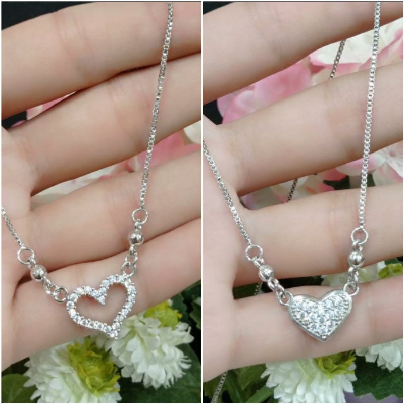 Fourfashion Kalung Koye Dewasa Motif Love Lapis Emas Putih YT117
