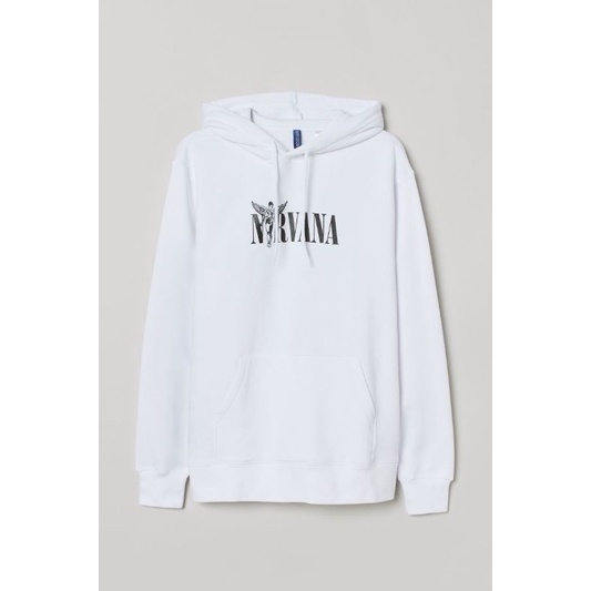 H&m Nirvana White Hoodie