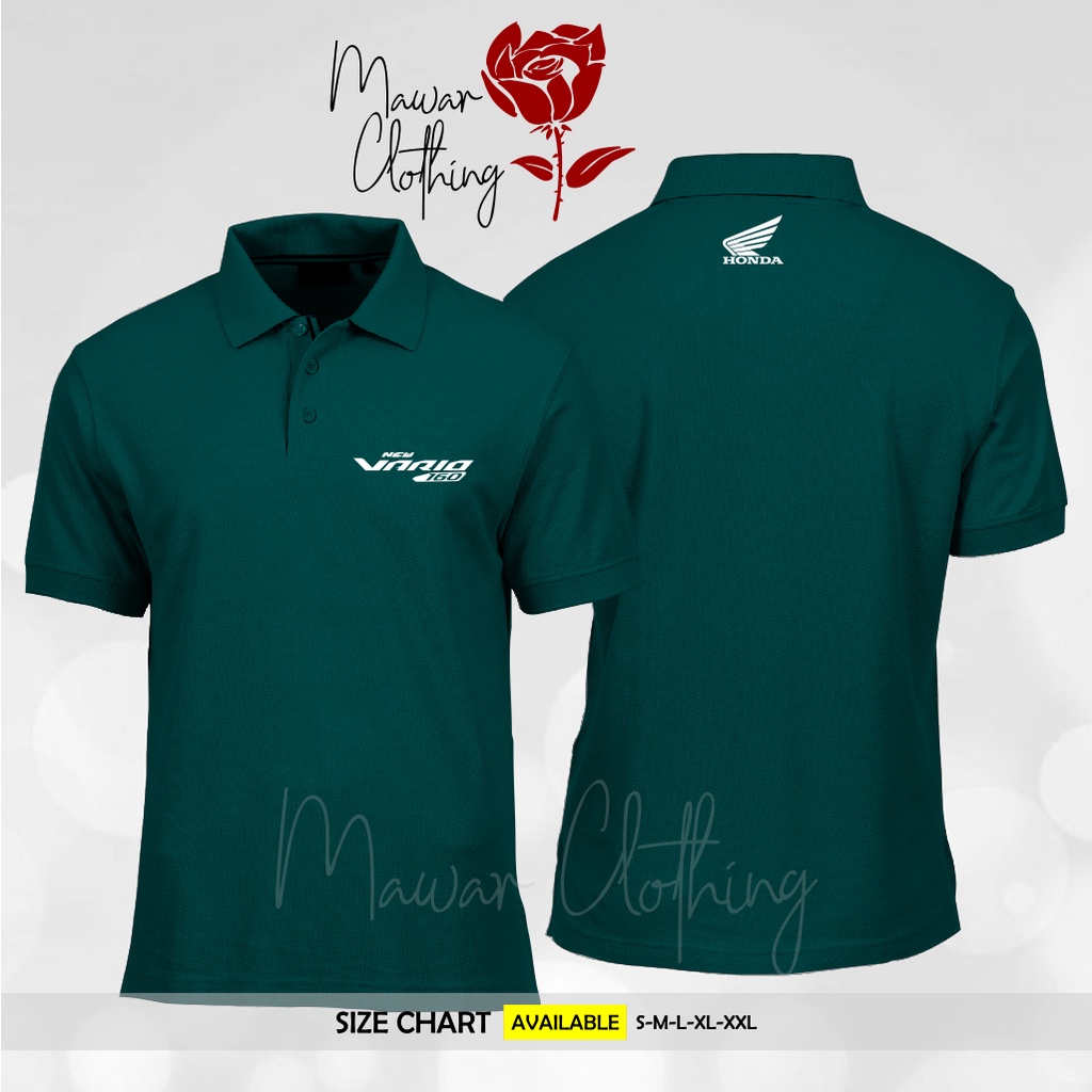 Polo shirt / Kaos Polo / Kaos Kerah Honda New Vario 160 Brand New Perfection V.2 / Kaos Poloshirt Ne