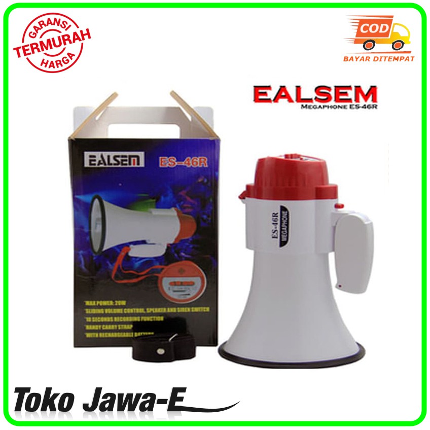 MEGAPHONE EALSEM ES-46R/MEGAPHONE FLECO Megaphone Pengeras Suara Untuk Berdemo