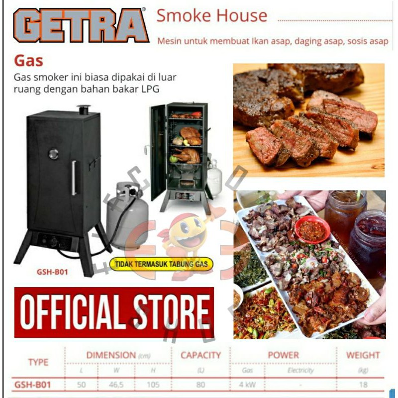 Getra Gsh B01 Gas Smoke House - Mesin Daging Asap