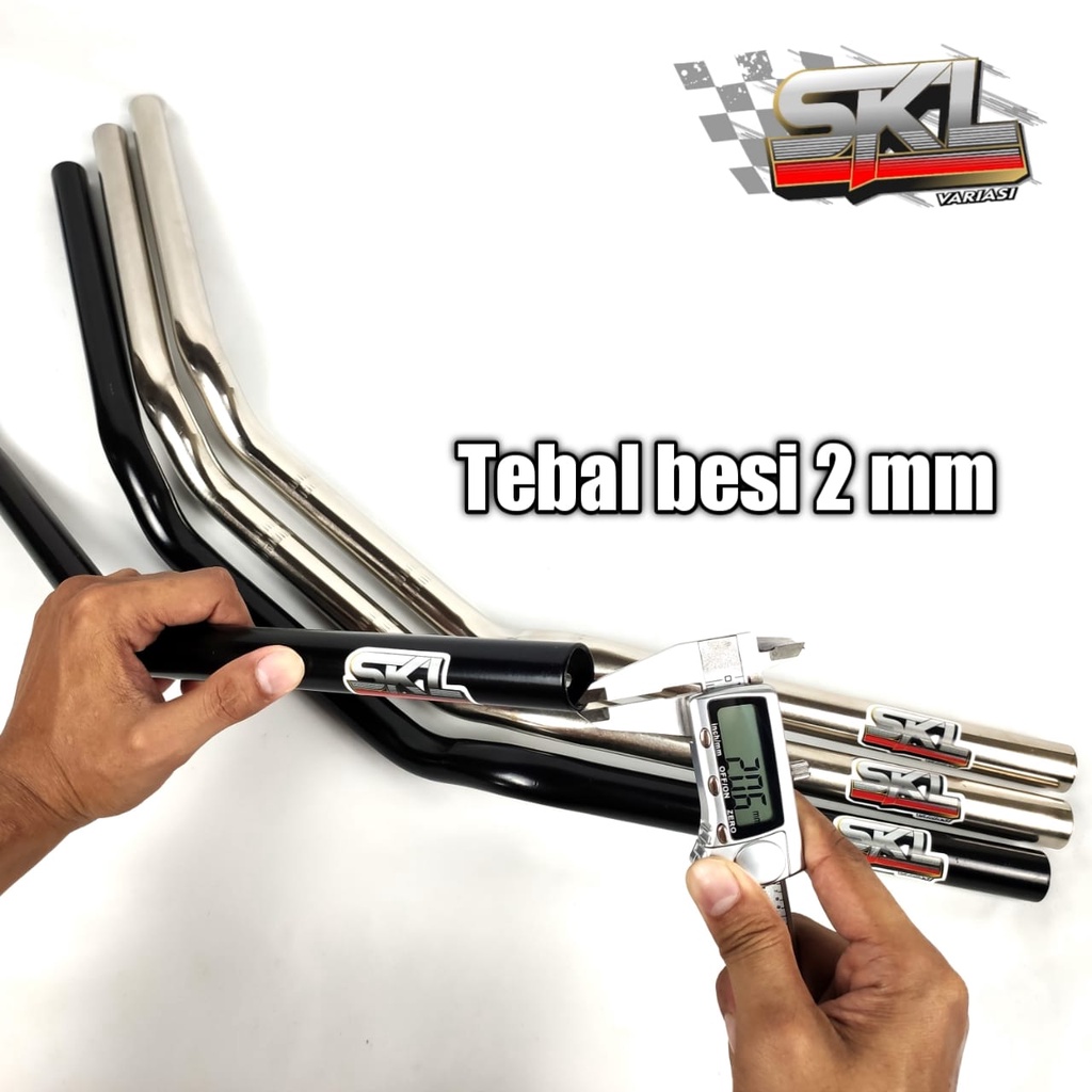 Stang Stir Motor Rzr Racing Custom Balap Road Race Universal Motor kualitas Tebal 2mm Stang Beat Street X Ride Fino Nmax PCX ADV 150 Forza Vixion CB150R Verza Megapro Tiger Pulsar GSX Type Fighter XSR 155 Byson Monkey CRF CT125 Lexi Yamaha MT09