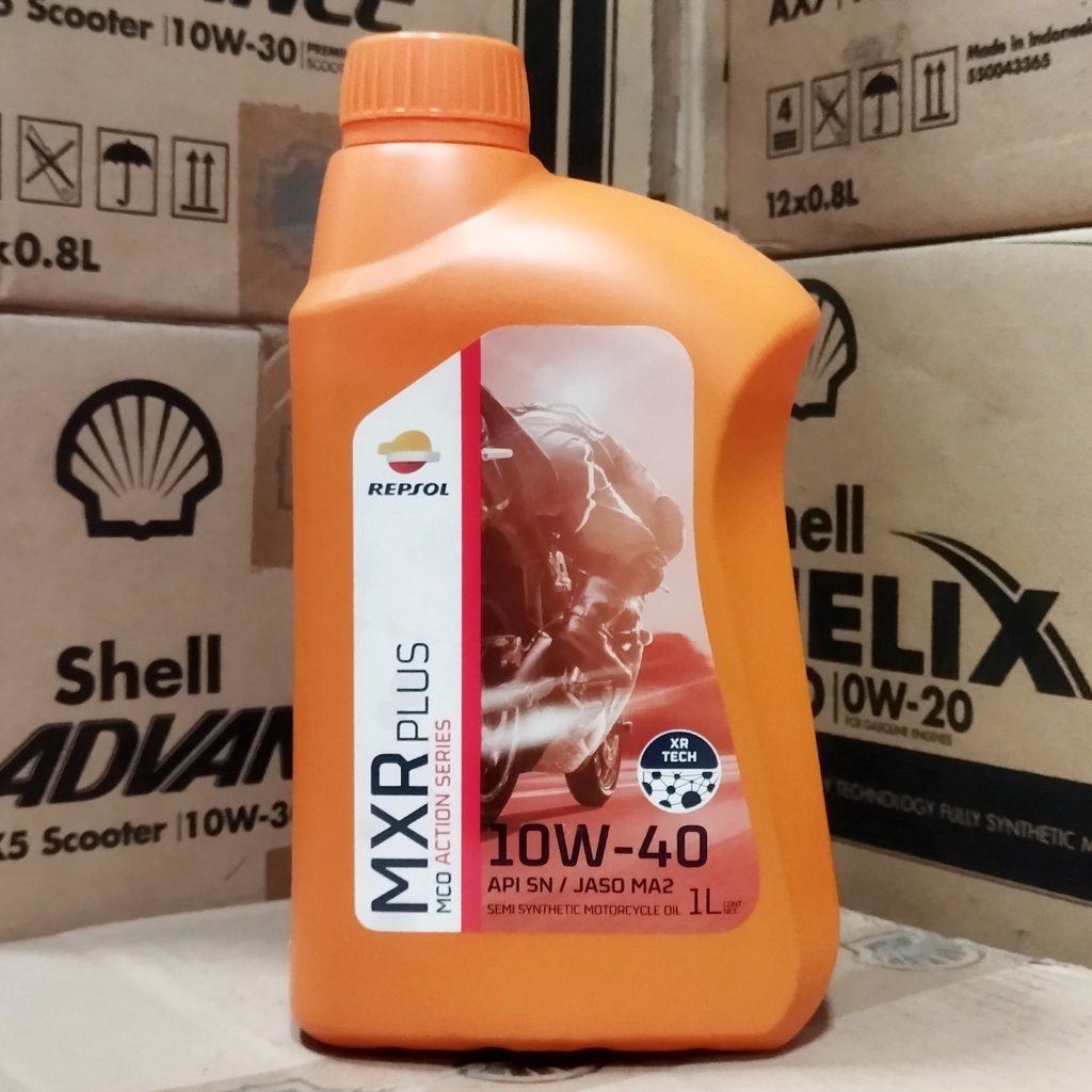 OLI MESIN MOTOR REPSOL MXR PLUS 10W-40 1 LITER