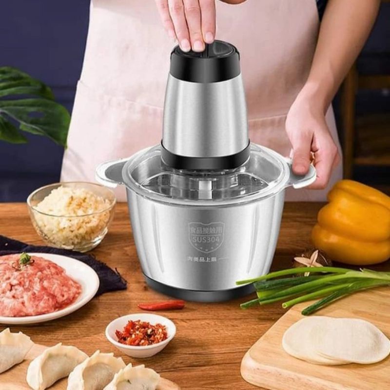 BLENDER DAGING STAINLESS CHOPER TEKAN 2LT KITCHEN EXPERT