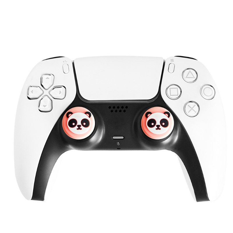 Btsg 4Pcs Penutup Lengan Silikon Motif Panda Yang Indah Untuk Controller Thumb Grip Konsol Game Joystick Cover