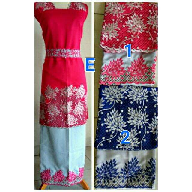 Bahan set Baju Kurung dan Rok Bordir