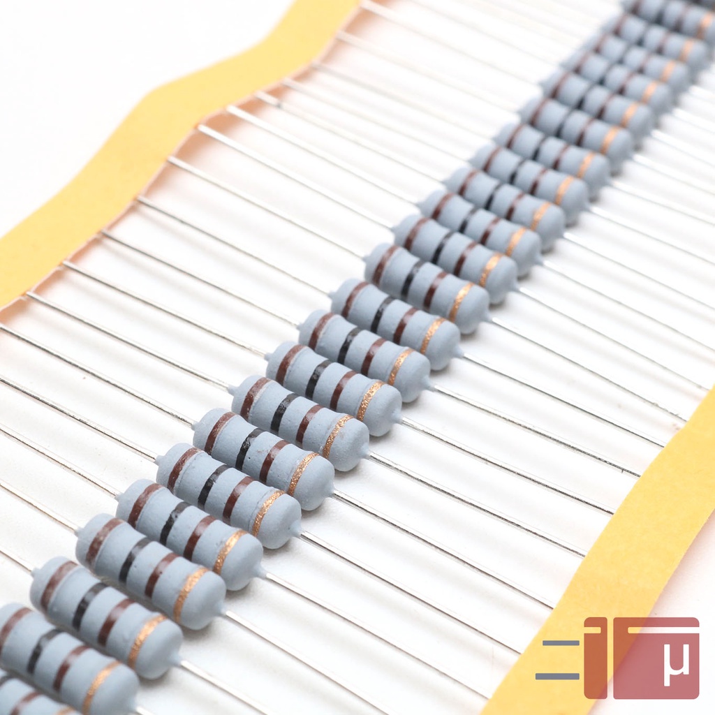 x10 Resistor 100R 100 Ohm 1W Metal Oxide 5% Taiwan Kaki Tembaga