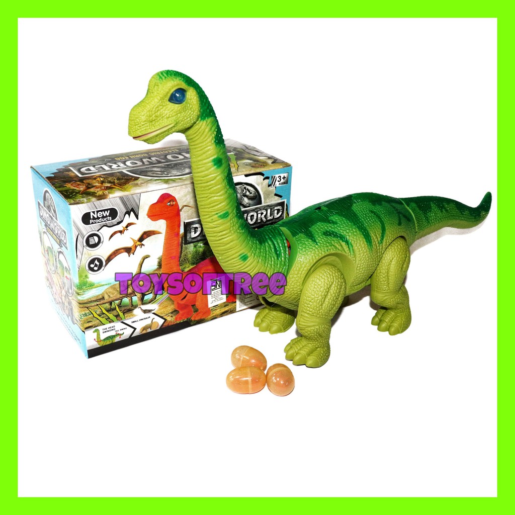 Mainan Dino Robot Dinosaurus Dinosaur Leher Panjang Dino Brachiosaurus Dino Robot Berjalan Bertelur Shopee Indonesia