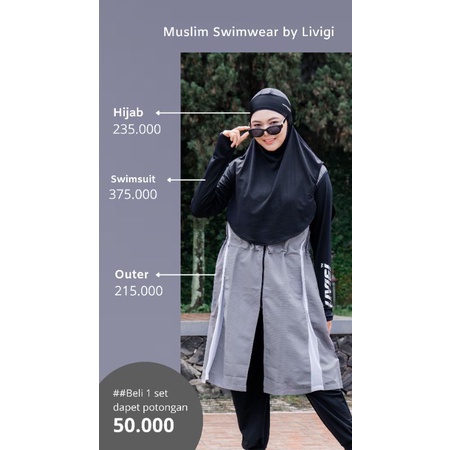 Livigi - Nixie Outer - Baju Renang Muslimah