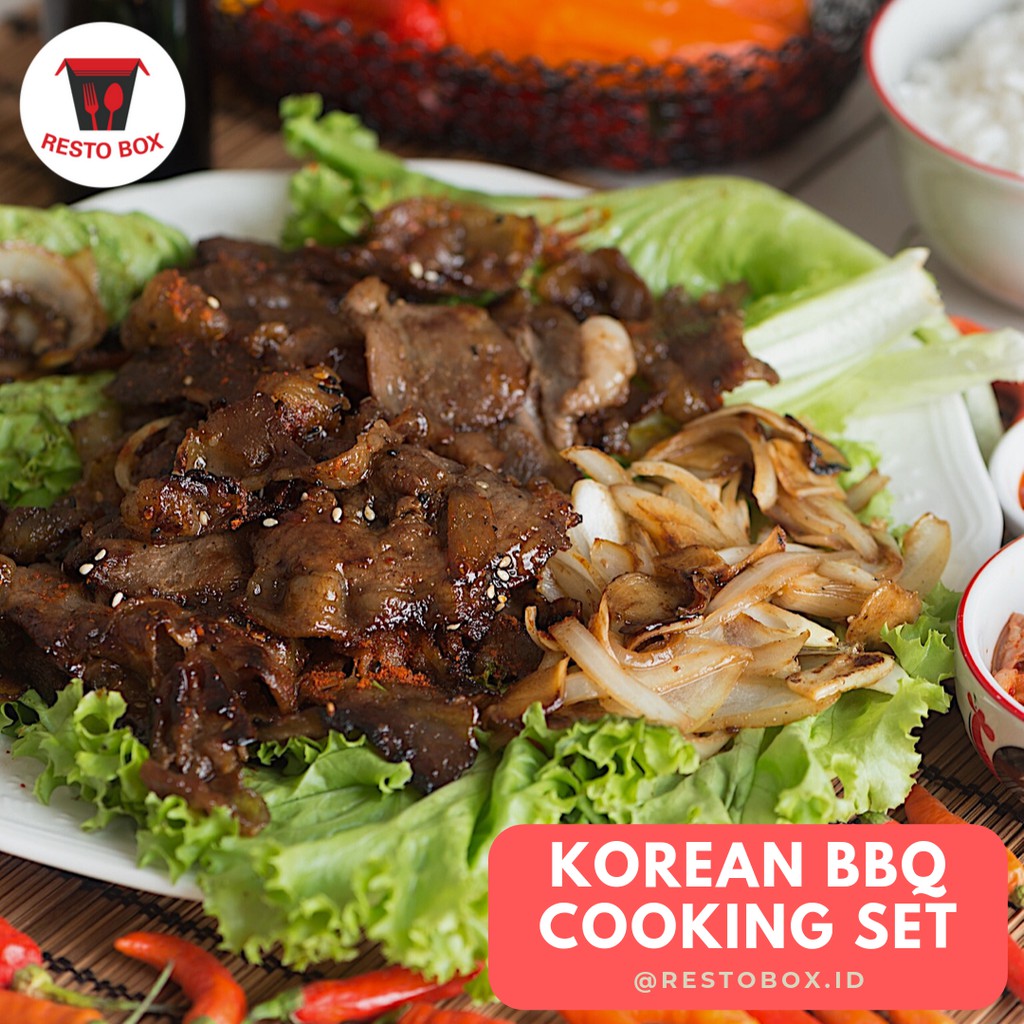 

Korean BBQ cooking set Restobox - Masak Korean BBQ dirumah !