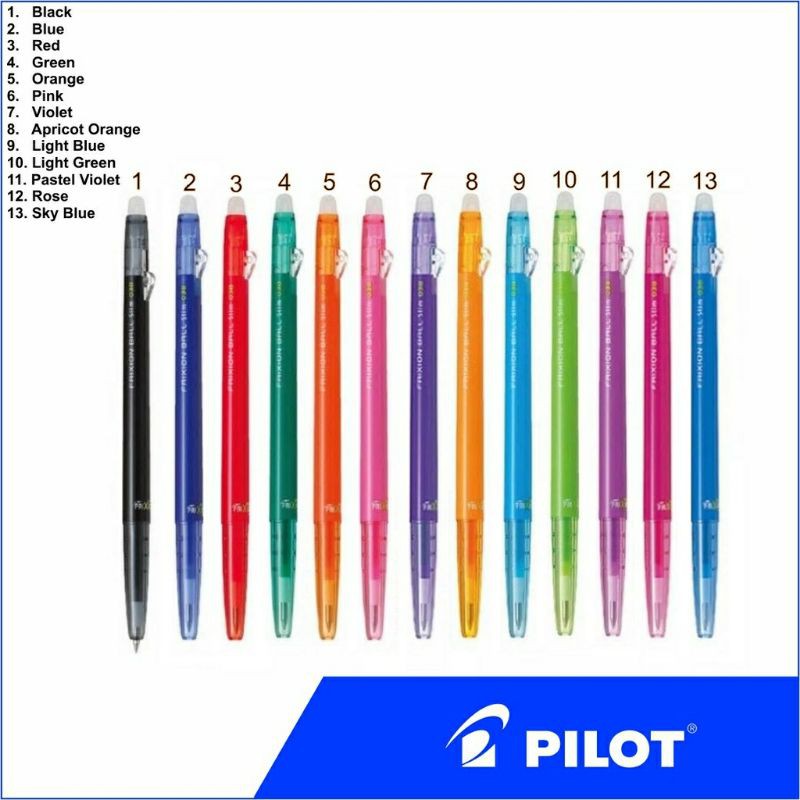 

Pulpen Frixion Slim 0.38mm [ 1Pcs ] / LFBS-18UF Warna Warni ORIGINAL Pilot
