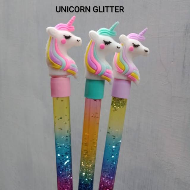 

Pulpen glitter karakter