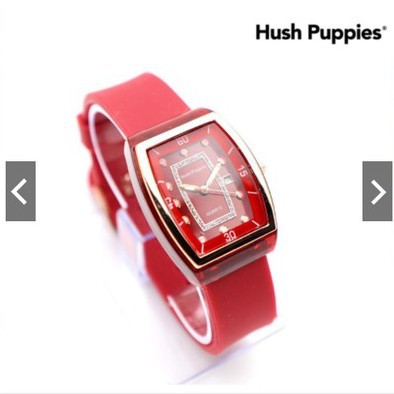 (DG) Jam Tangan Wanita Hush Puppies Korea Fashion Oval Strap Rubber HP-66 Tanggal Aktif