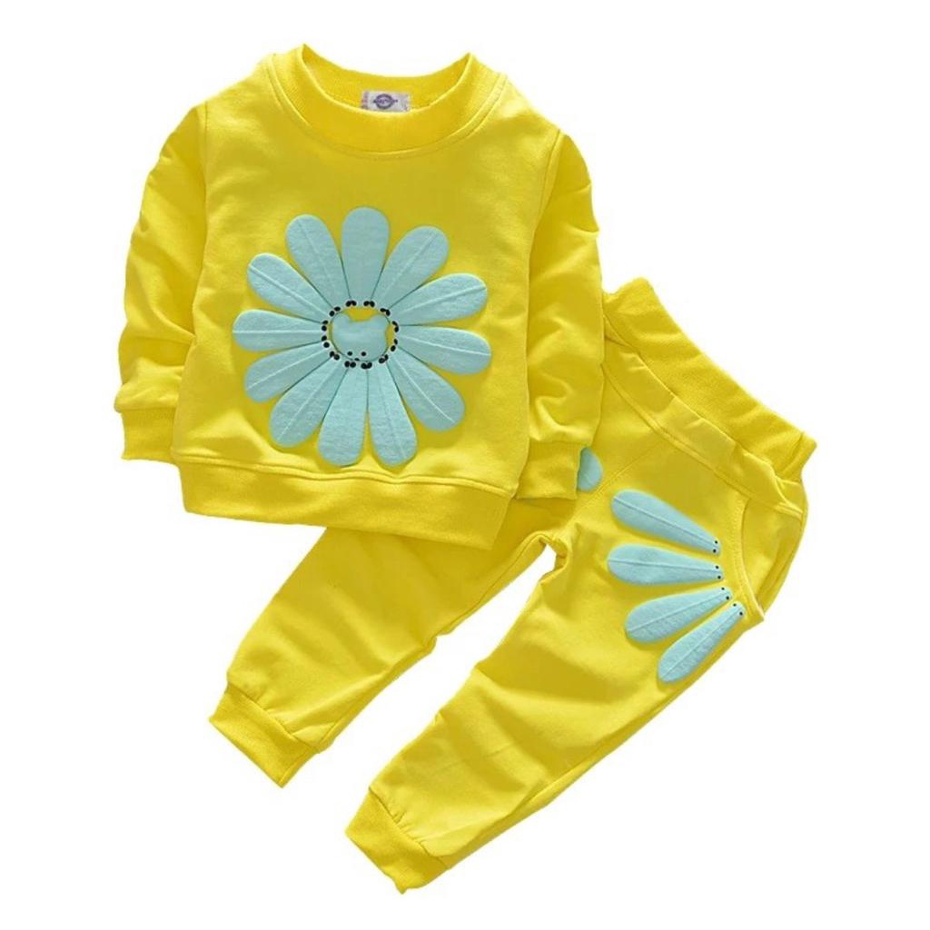 SETELAN ANAK SWEATER ANAK SETELAN SWEATER MOTIF PELANGI UMUR 1-5 TAHUN SETELAN PEREMPUAN LAKI BAJU ANAK JAKET ANAK LAKI LAKI JAKET ANAK PEREMPUAN TERLARIS-SUNFLOWER KUNING