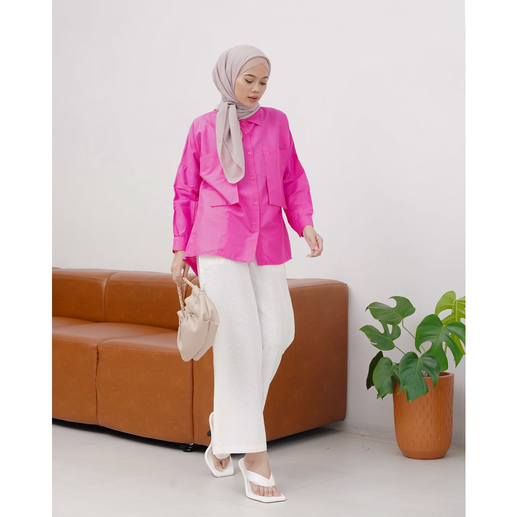 KEMEJA POLOS KATUN POPLIN MARISSA PREMIUM SHIRT B461