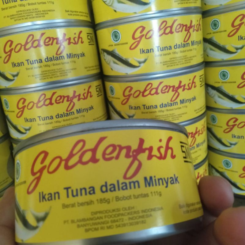 

Maknyuss1 Maya Ikan Tuna Vegetable Oil Kaleng/Golden Fish Ikan Tuna Dalam Minyak 185Gram/ Sambal